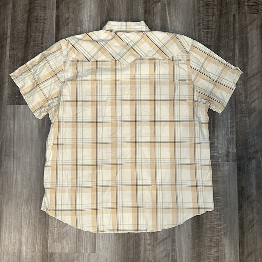 American Rag Cie Western Short Sleeve Pearl Snap Button - 2XL - Picture 3 of 8